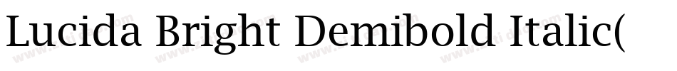 Lucida Bright Demibold Italic(1)字体转换